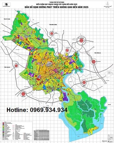 Bản đồ quy hoạch Thành phố Hồ Chí Minh đến năm 2025