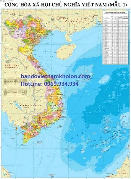 Mua bản đồ Việt Nam tại TPHCM