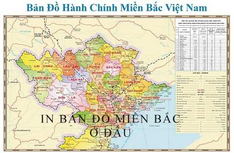 In bản đồ Miền Bắc tại Đà Nẵng