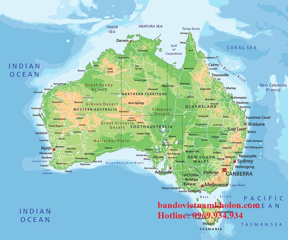 Bản Đồ Nước Úc