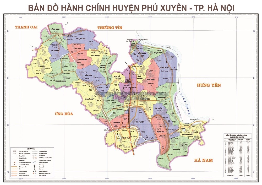 Bản Đồ Hành Chính Huyện Phú Xuyên Thành Phố Hà Nội