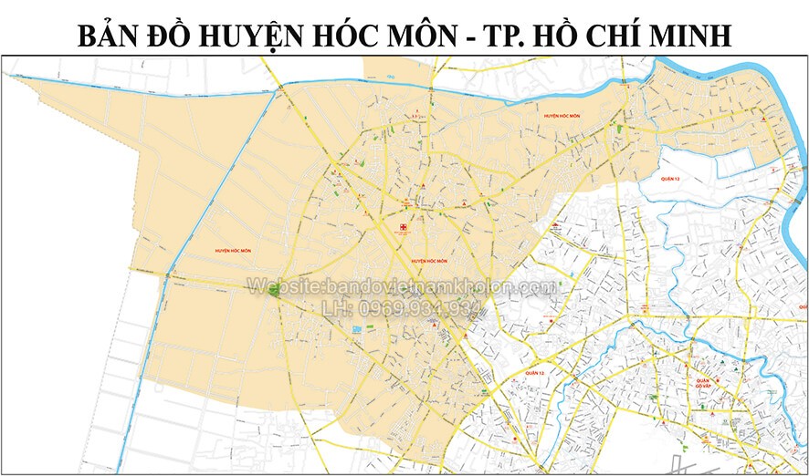 Bản Đồ Huyện Hóc Môn Thành Phố Hồ Chí Minh